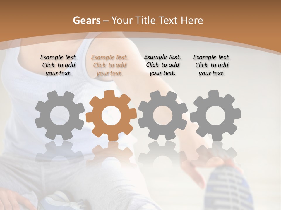 A Woman Is Sitting On The Floor With Her Feet Up PowerPoint Template