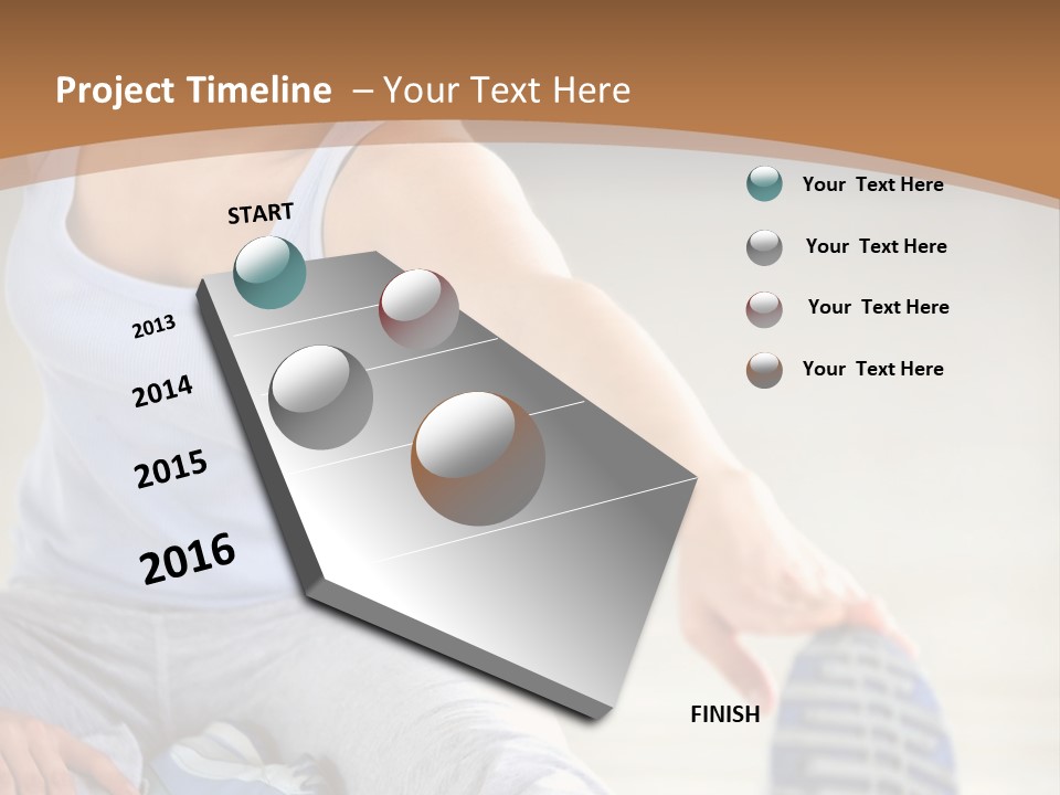 A Woman Is Sitting On The Floor With Her Feet Up PowerPoint Template