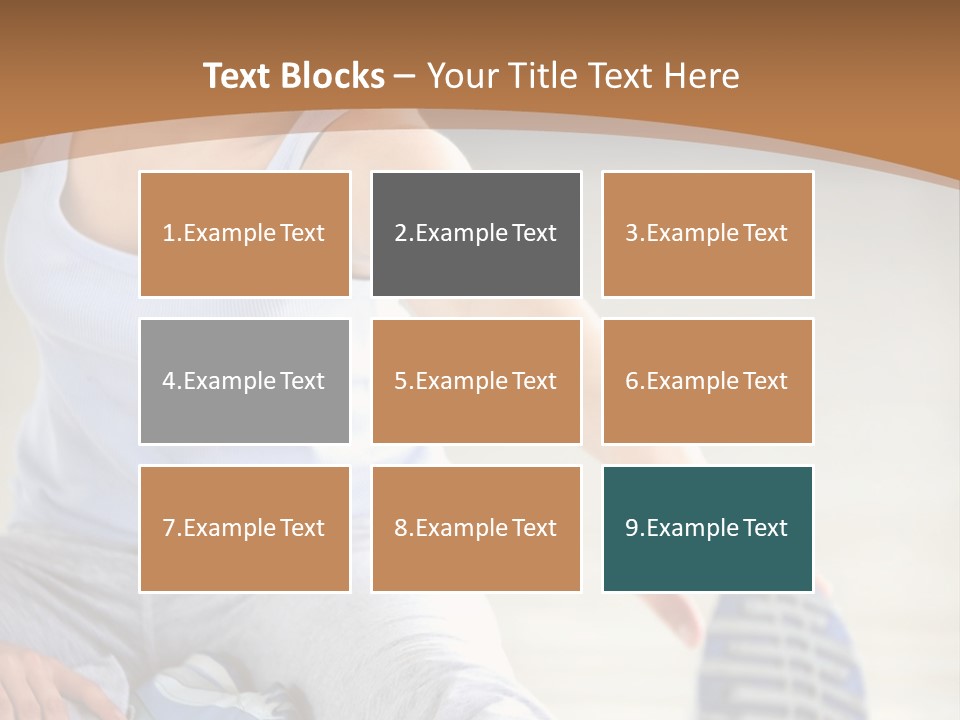 A Woman Is Sitting On The Floor With Her Feet Up PowerPoint Template