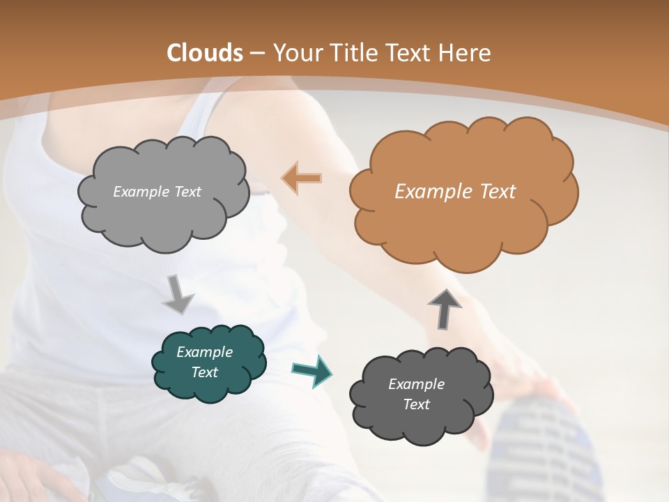 A Woman Is Sitting On The Floor With Her Feet Up PowerPoint Template