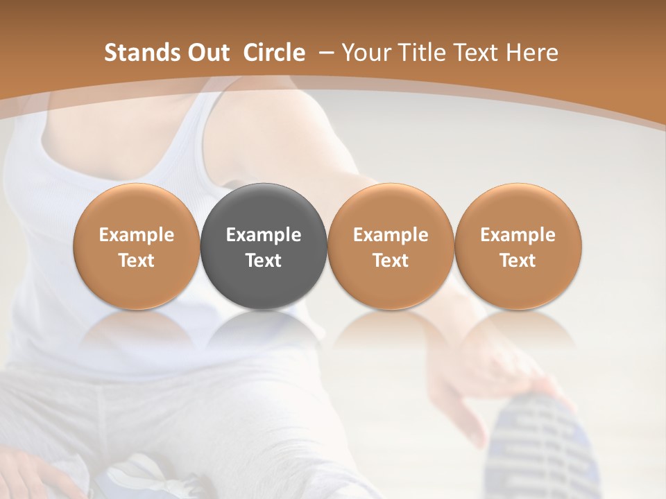 A Woman Is Sitting On The Floor With Her Feet Up PowerPoint Template