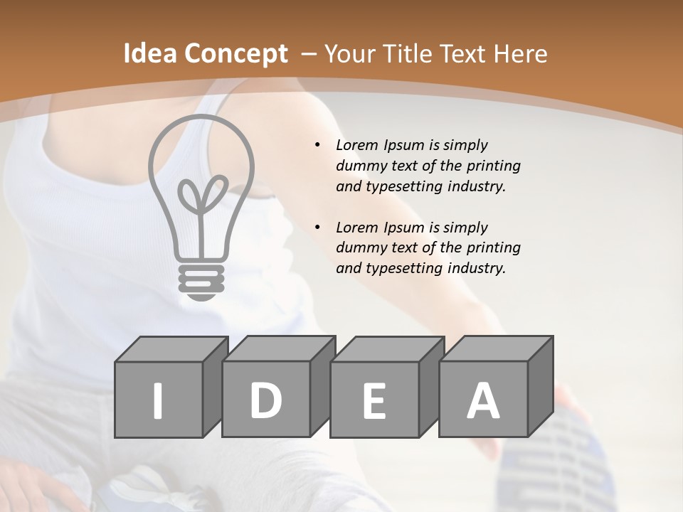 A Woman Is Sitting On The Floor With Her Feet Up PowerPoint Template