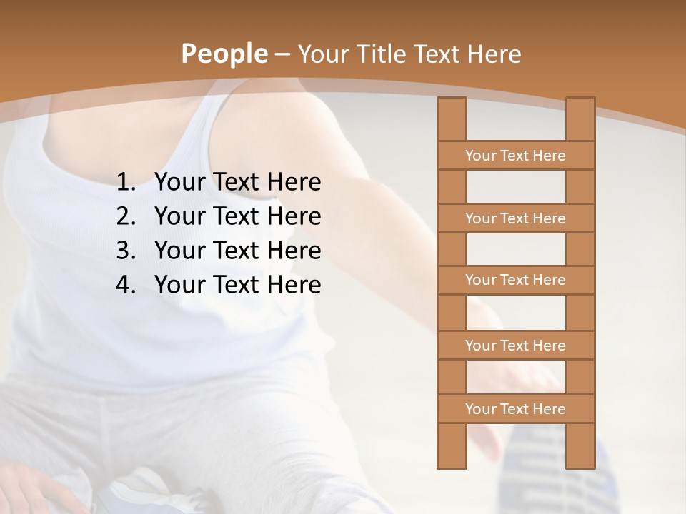 A Woman Is Sitting On The Floor With Her Feet Up PowerPoint Template