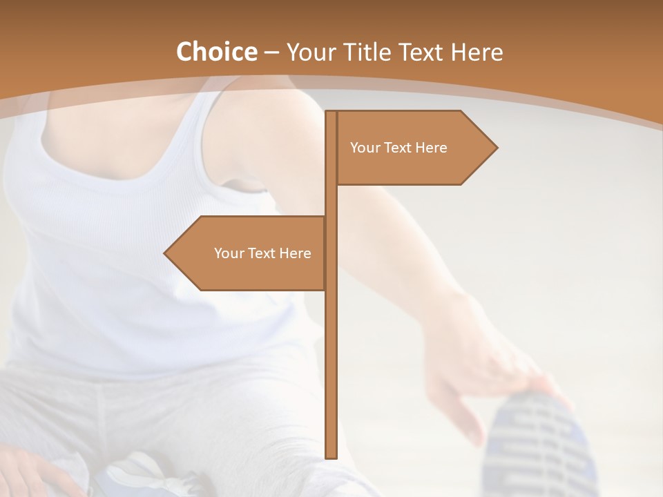 A Woman Is Sitting On The Floor With Her Feet Up PowerPoint Template