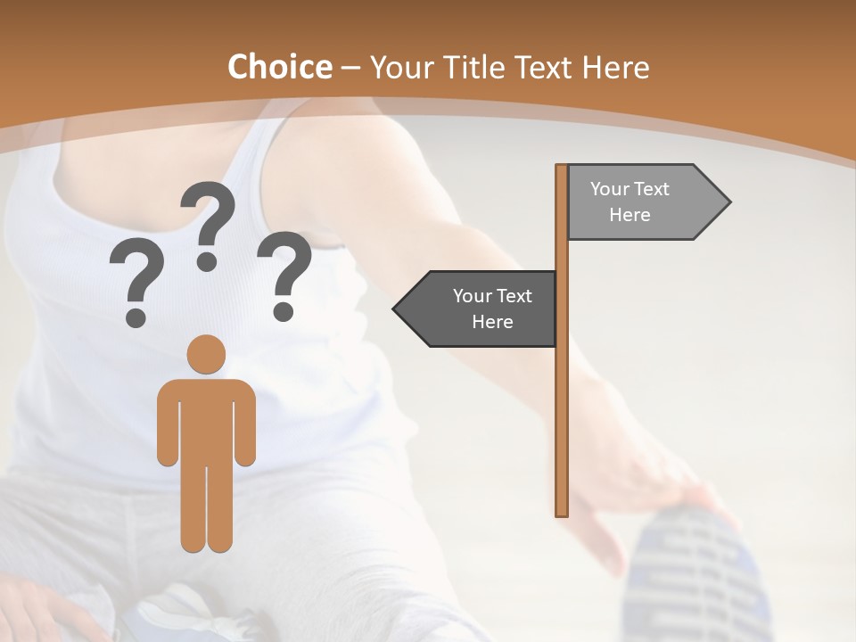 A Woman Is Sitting On The Floor With Her Feet Up PowerPoint Template