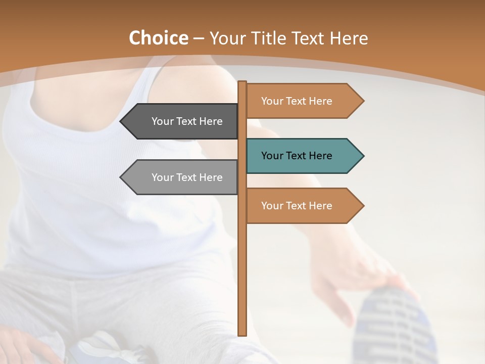 A Woman Is Sitting On The Floor With Her Feet Up PowerPoint Template