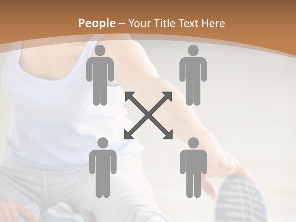 A Woman Is Sitting On The Floor With Her Feet Up PowerPoint Template