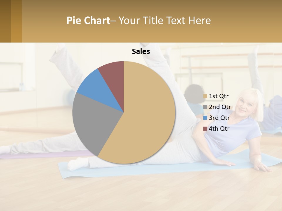 A Group Of Women Doing Yoga In A Gym PowerPoint Template