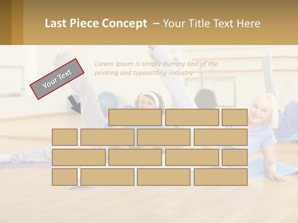 A Group Of Women Doing Yoga In A Gym PowerPoint Template