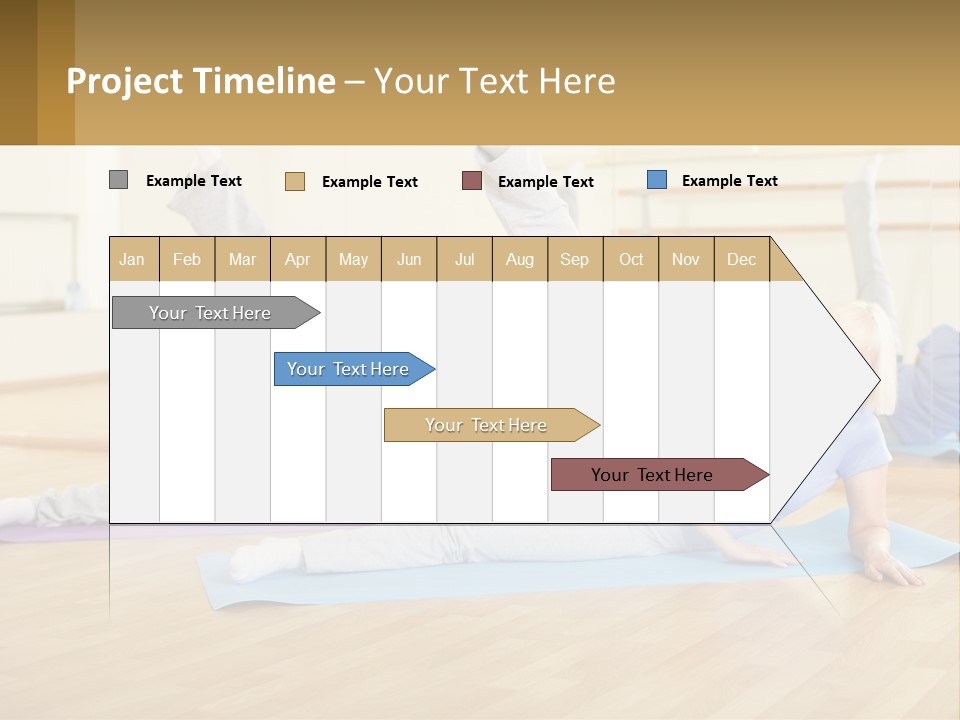 A Group Of Women Doing Yoga In A Gym PowerPoint Template