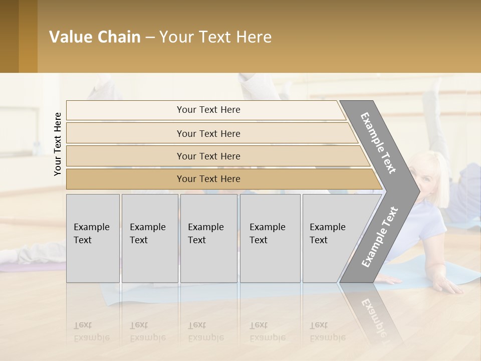 A Group Of Women Doing Yoga In A Gym PowerPoint Template