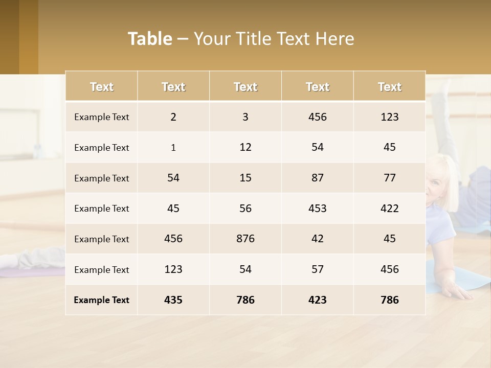 A Group Of Women Doing Yoga In A Gym PowerPoint Template