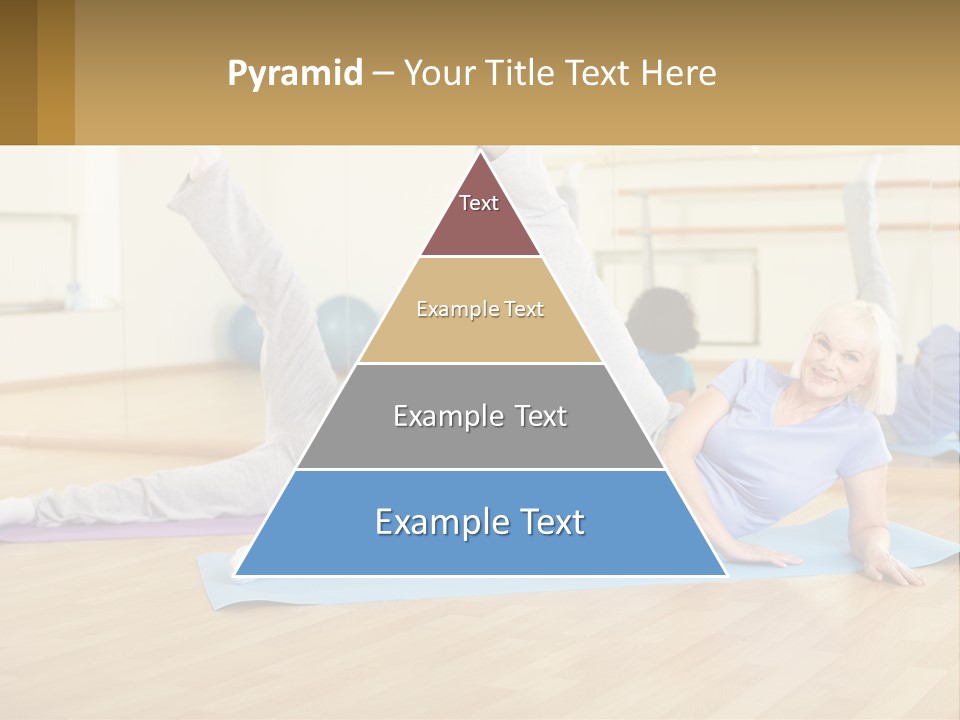 A Group Of Women Doing Yoga In A Gym PowerPoint Template