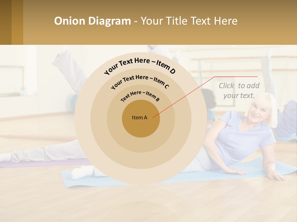 A Group Of Women Doing Yoga In A Gym PowerPoint Template