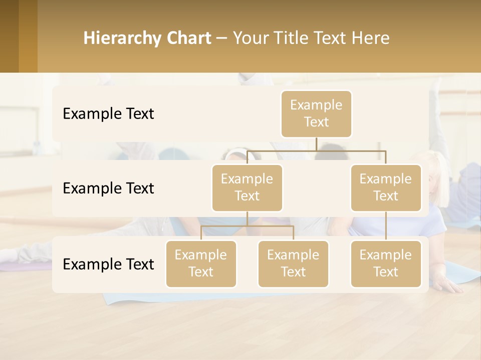 A Group Of Women Doing Yoga In A Gym PowerPoint Template