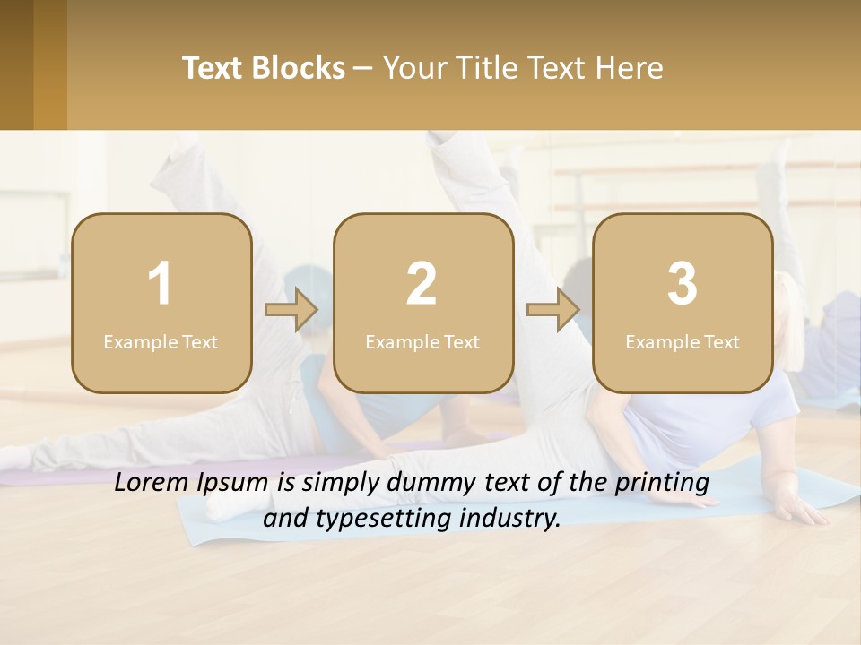 A Group Of Women Doing Yoga In A Gym PowerPoint Template