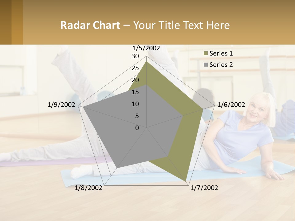 A Group Of Women Doing Yoga In A Gym PowerPoint Template