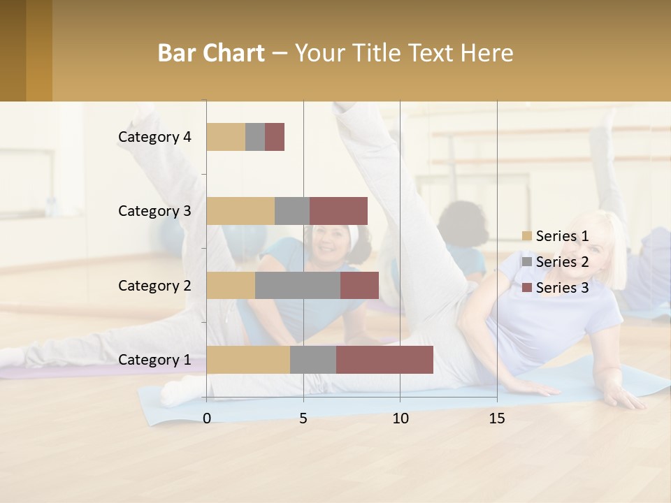 A Group Of Women Doing Yoga In A Gym PowerPoint Template