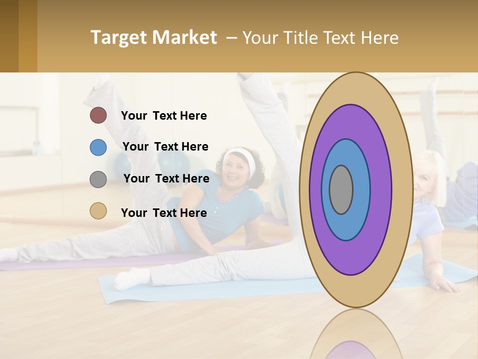 A Group Of Women Doing Yoga In A Gym PowerPoint Template