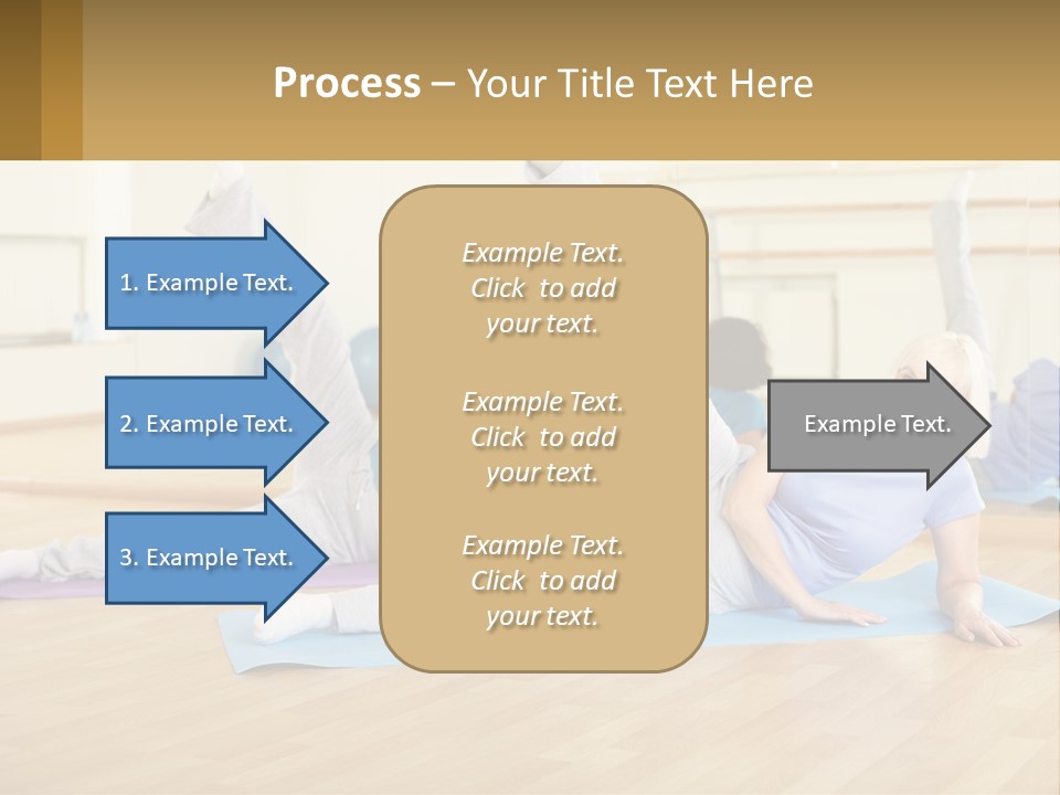 A Group Of Women Doing Yoga In A Gym PowerPoint Template