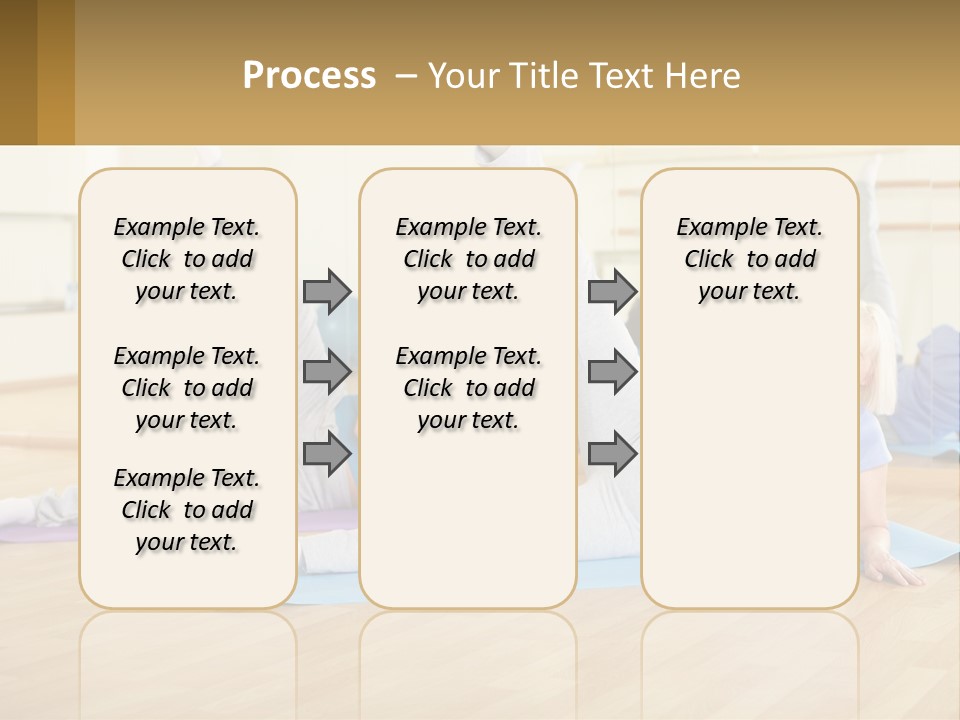 A Group Of Women Doing Yoga In A Gym PowerPoint Template