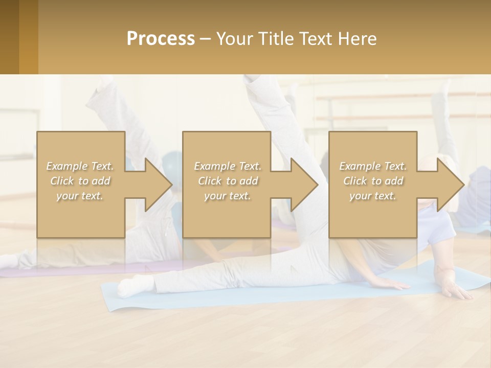 A Group Of Women Doing Yoga In A Gym PowerPoint Template
