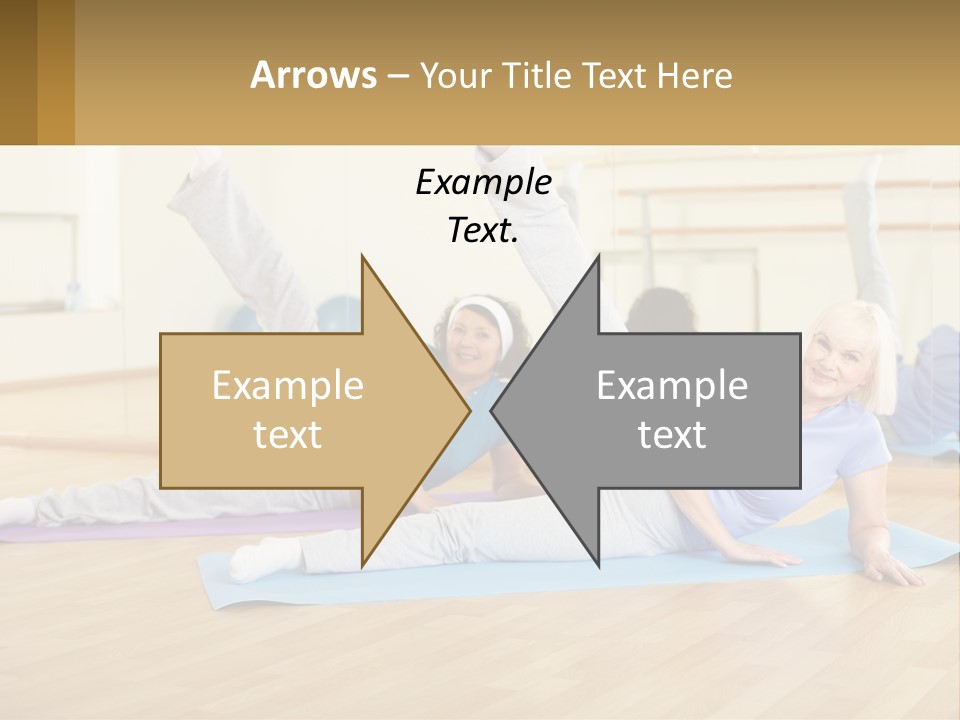 A Group Of Women Doing Yoga In A Gym PowerPoint Template