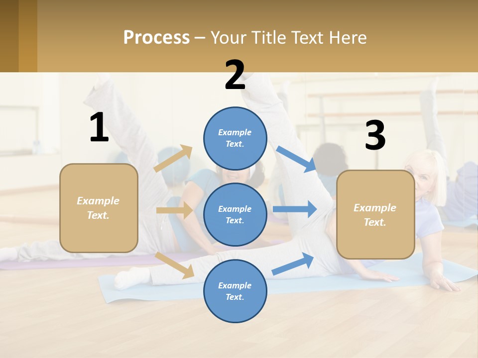 A Group Of Women Doing Yoga In A Gym PowerPoint Template