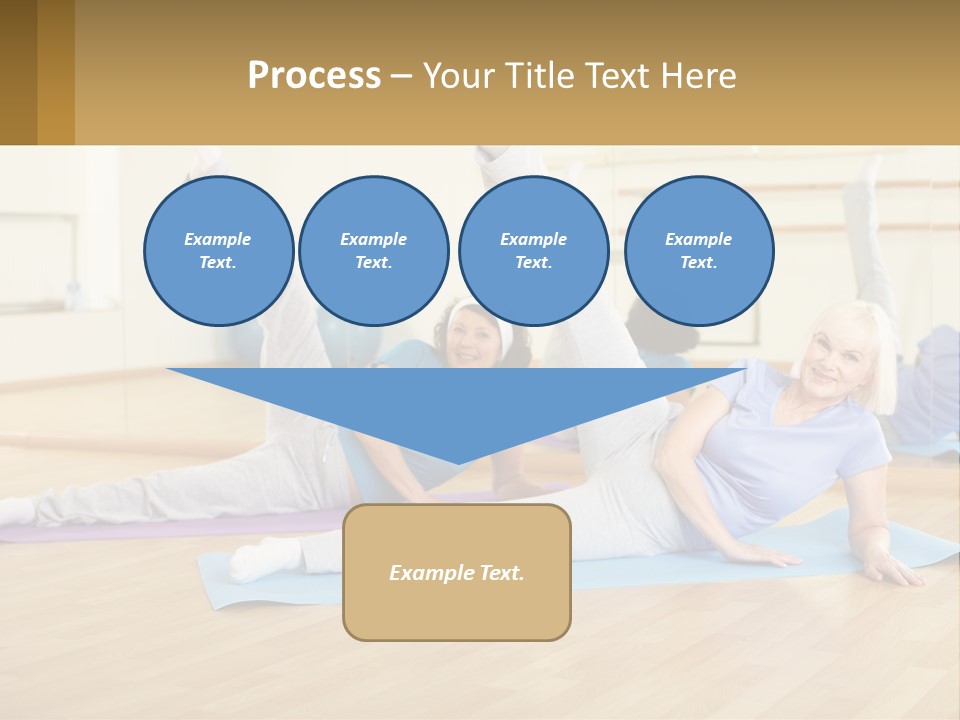 A Group Of Women Doing Yoga In A Gym PowerPoint Template