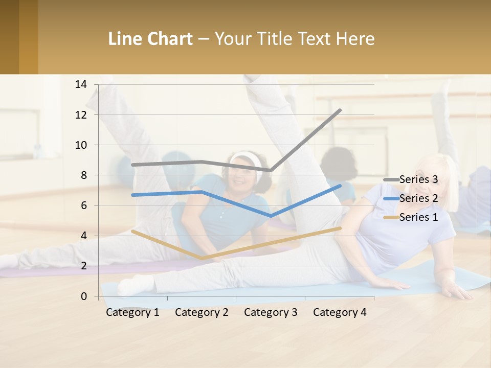 A Group Of Women Doing Yoga In A Gym PowerPoint Template