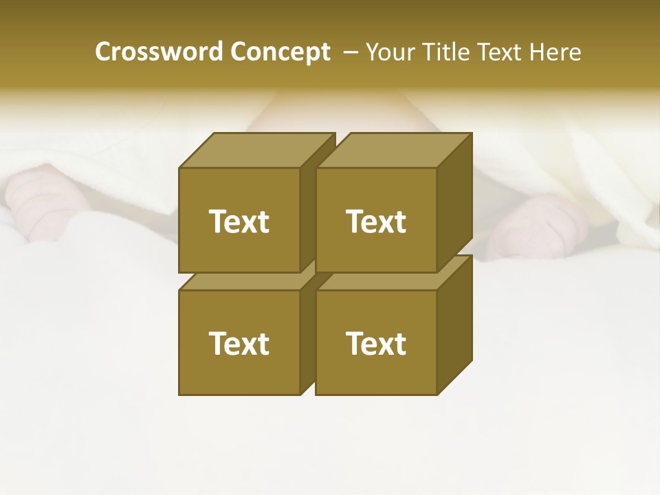 A Baby Peeking Out From Under A Blanket PowerPoint Template