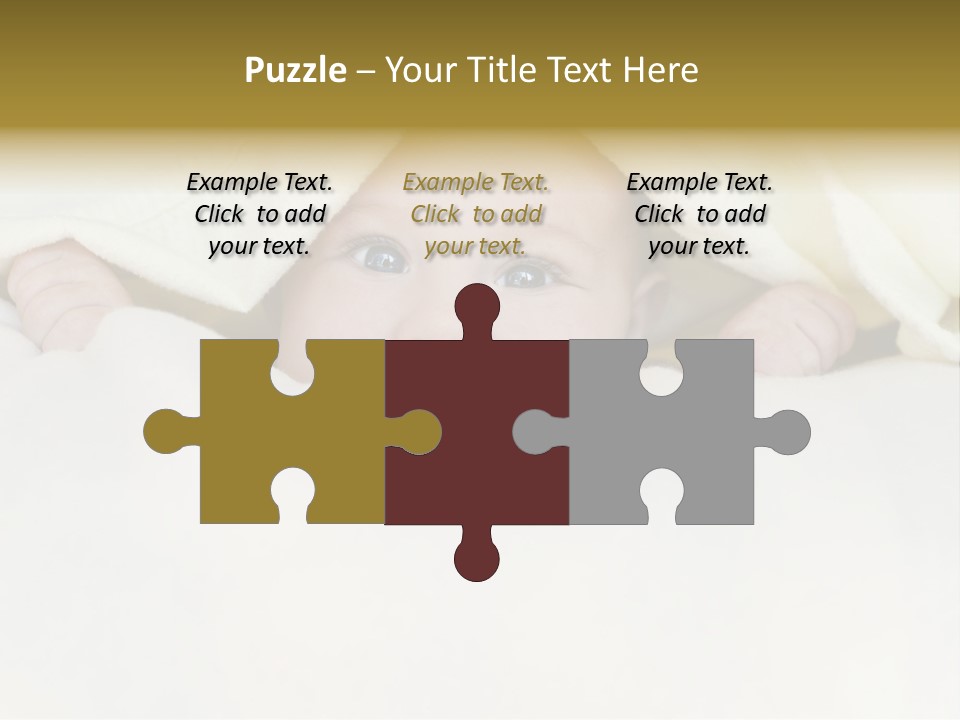 A Baby Peeking Out From Under A Blanket PowerPoint Template