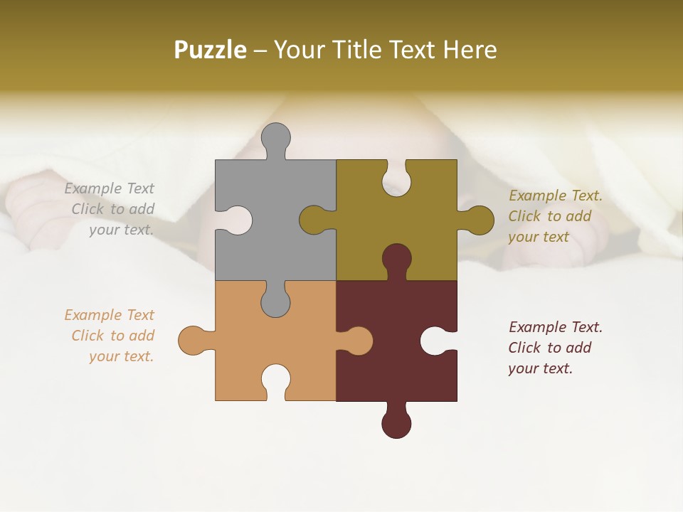 A Baby Peeking Out From Under A Blanket PowerPoint Template