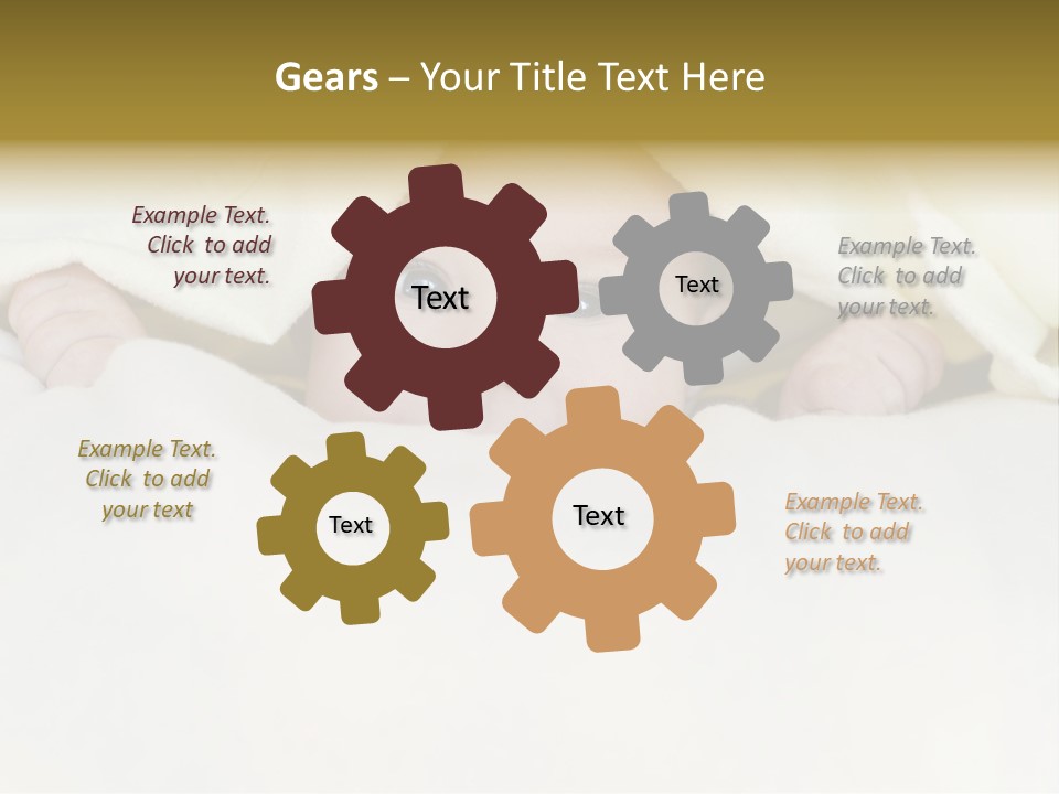 A Baby Peeking Out From Under A Blanket PowerPoint Template