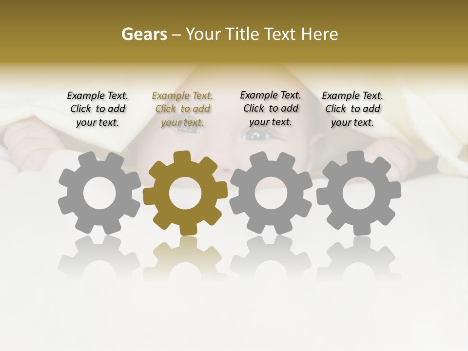 A Baby Peeking Out From Under A Blanket PowerPoint Template