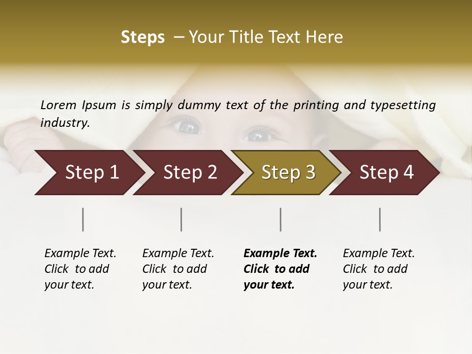 A Baby Peeking Out From Under A Blanket PowerPoint Template