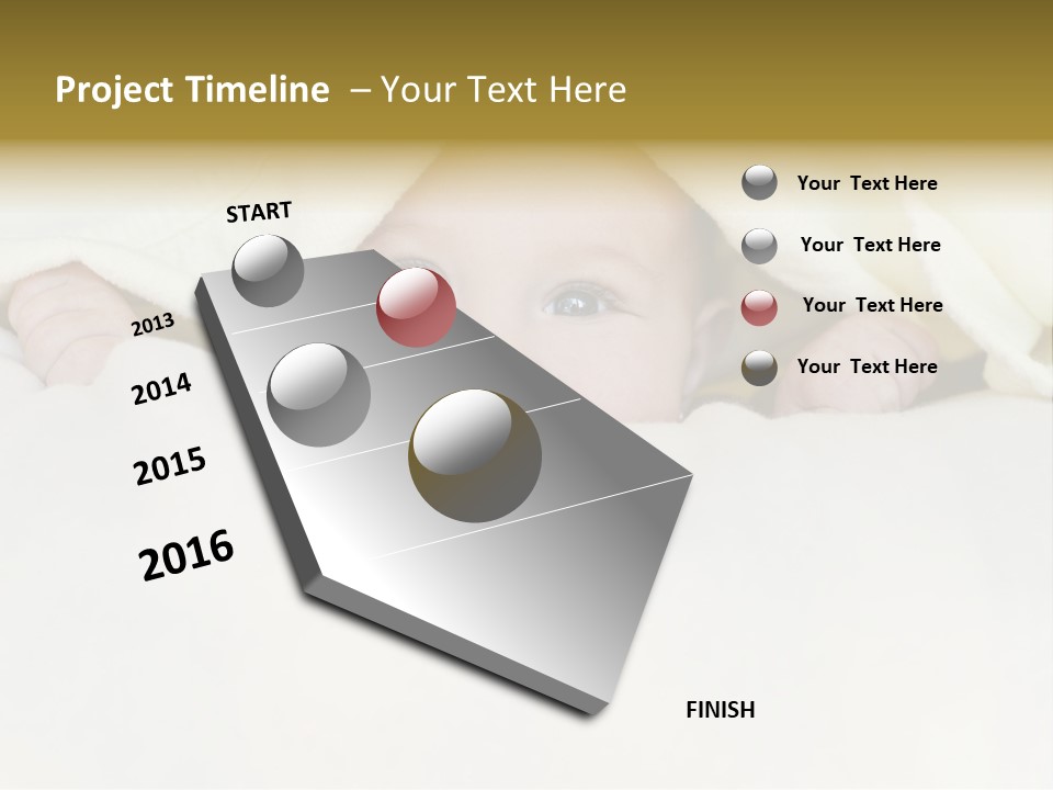 A Baby Peeking Out From Under A Blanket PowerPoint Template