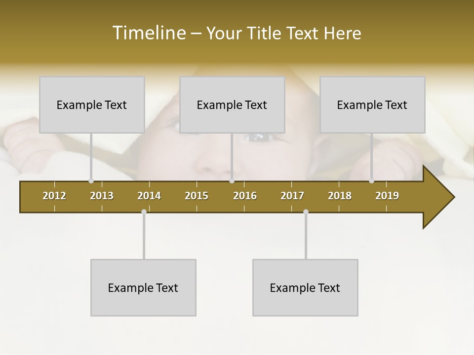 A Baby Peeking Out From Under A Blanket PowerPoint Template