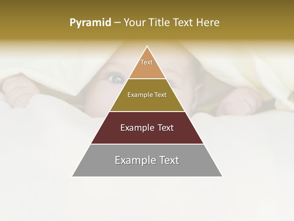 A Baby Peeking Out From Under A Blanket PowerPoint Template