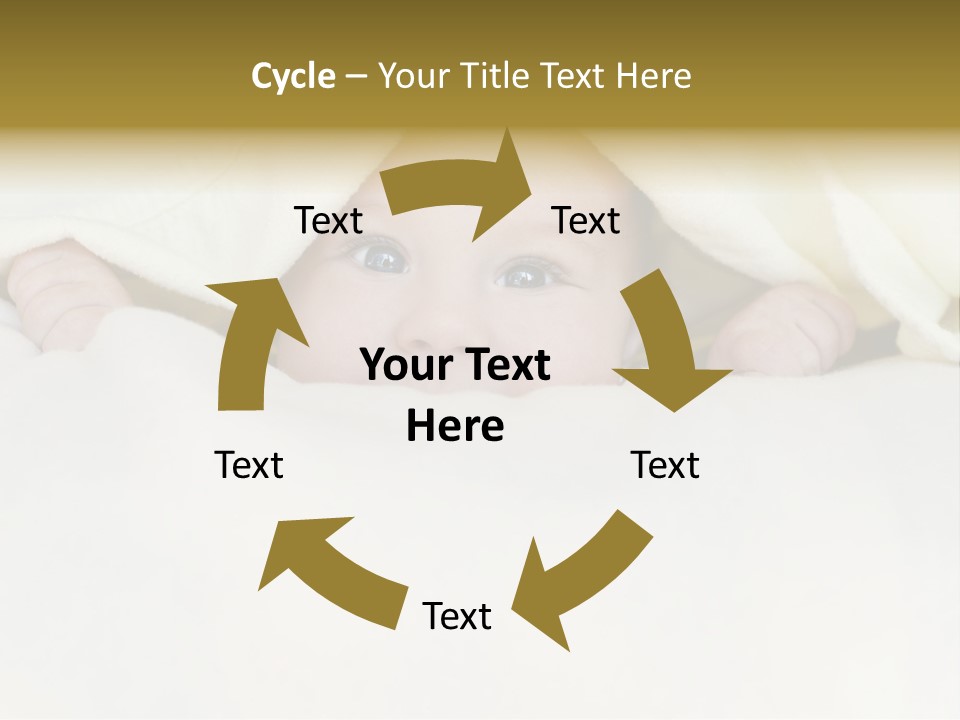 A Baby Peeking Out From Under A Blanket PowerPoint Template