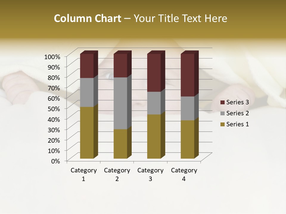 A Baby Peeking Out From Under A Blanket PowerPoint Template