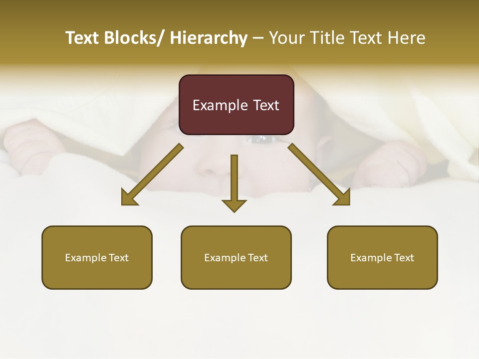 A Baby Peeking Out From Under A Blanket PowerPoint Template