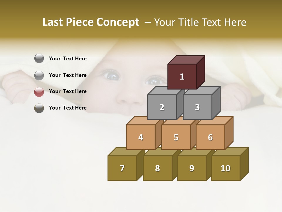 A Baby Peeking Out From Under A Blanket PowerPoint Template
