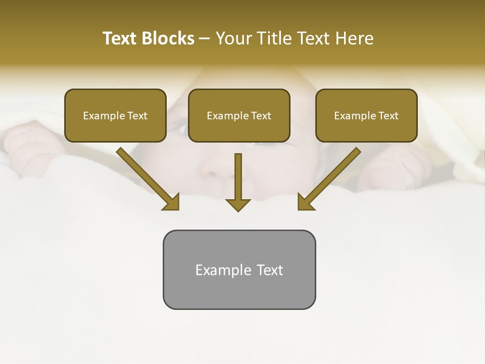 A Baby Peeking Out From Under A Blanket PowerPoint Template