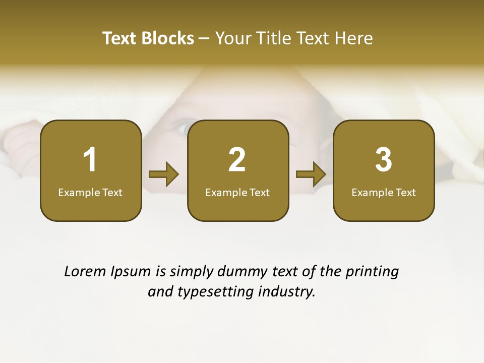 A Baby Peeking Out From Under A Blanket PowerPoint Template