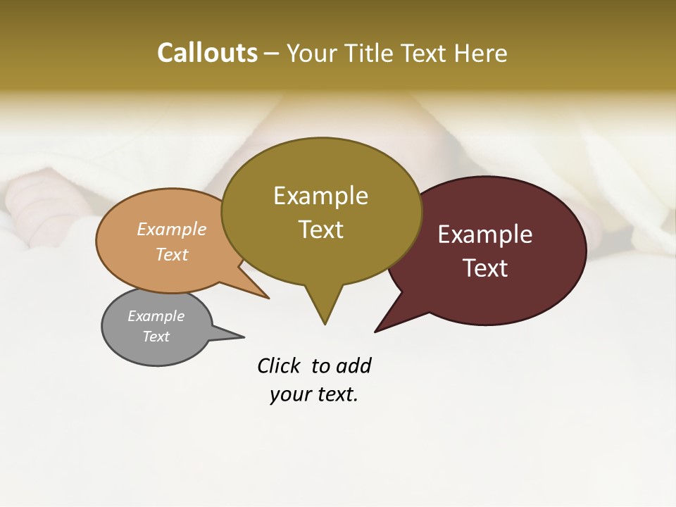 A Baby Peeking Out From Under A Blanket PowerPoint Template
