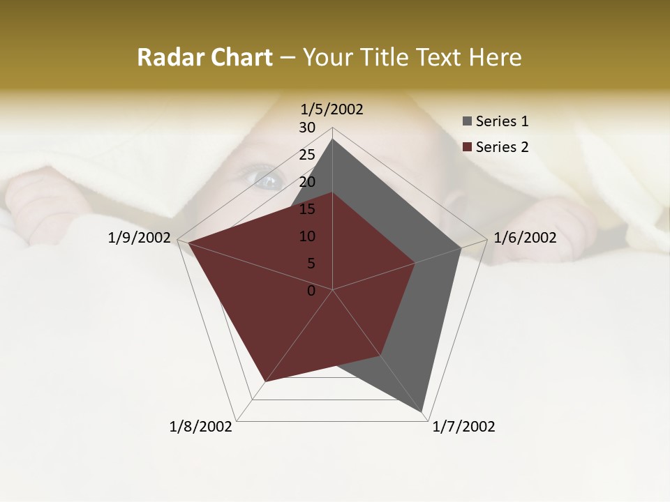 A Baby Peeking Out From Under A Blanket PowerPoint Template