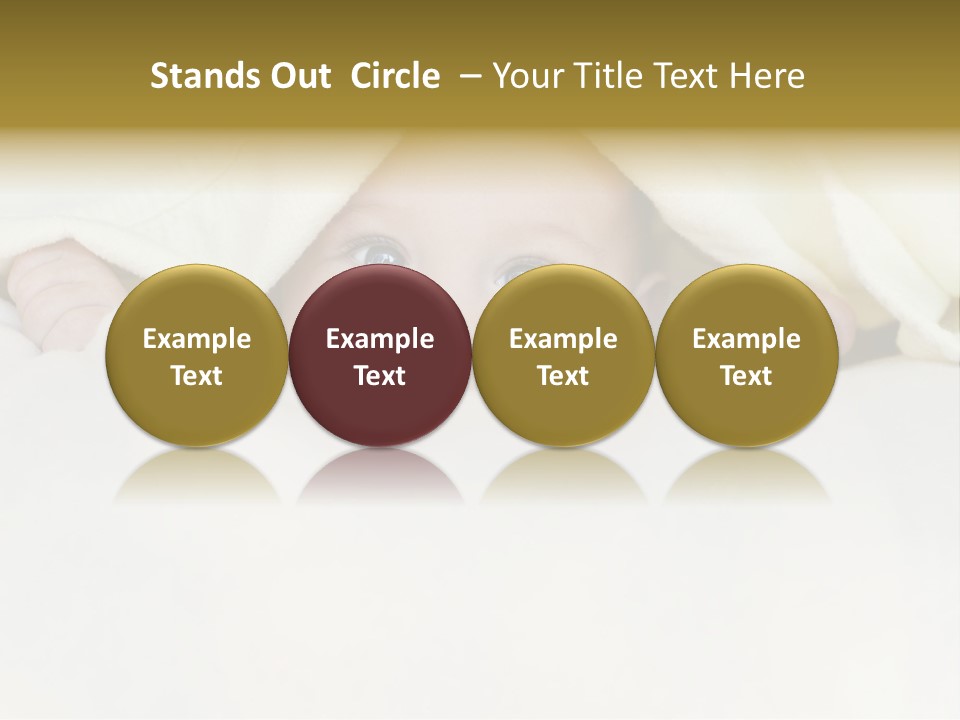 A Baby Peeking Out From Under A Blanket PowerPoint Template