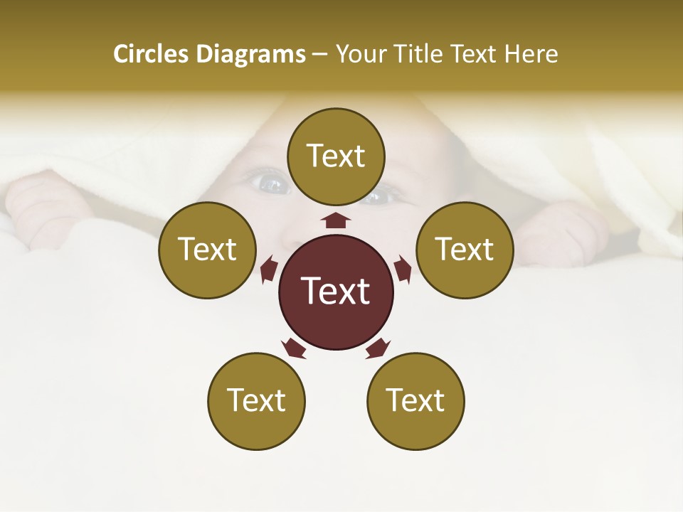 A Baby Peeking Out From Under A Blanket PowerPoint Template