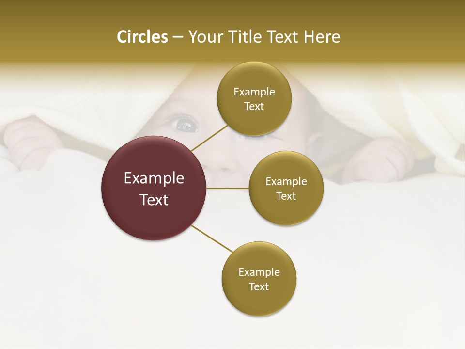 A Baby Peeking Out From Under A Blanket PowerPoint Template